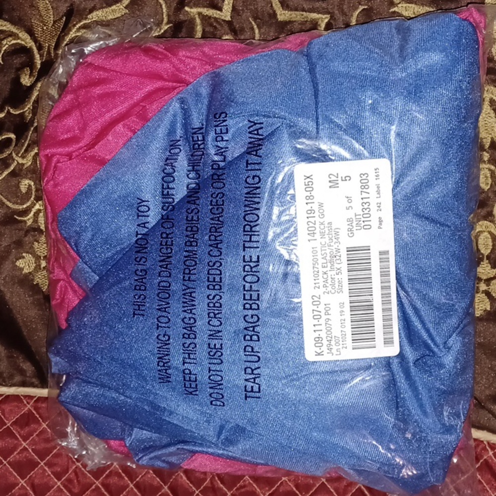 Anthony Richard's, 2 pack elastic neck gowns, plus size up to 5x
